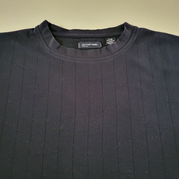 Cotton Reel Men's Black Short Sleeve Casual Pullover Shirt - Picture 6 of 10